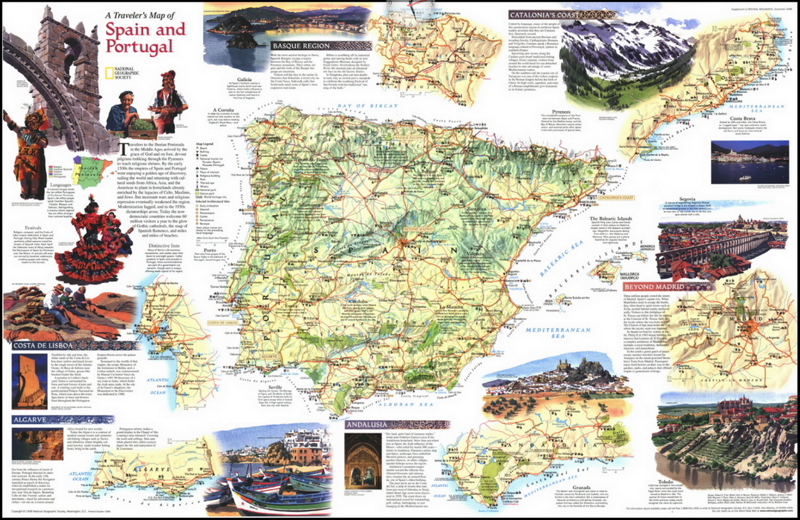 ［美国国家地理］Spain and Portugal - A Traveller\'s Map3(1998).jpg