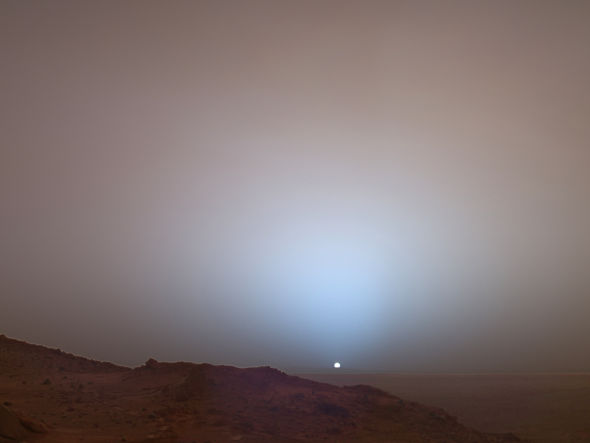 勇气号拍的火星日落.jpg