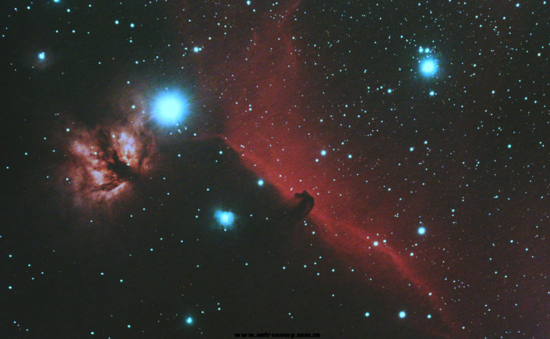 馬頭星雲11X10min+平場X11+暗場X11+ISO1600+LPV4光害瀘鏡+350D(mod)+C80ED+HEQ5Pro+LVI(1)導星 ... ... ...