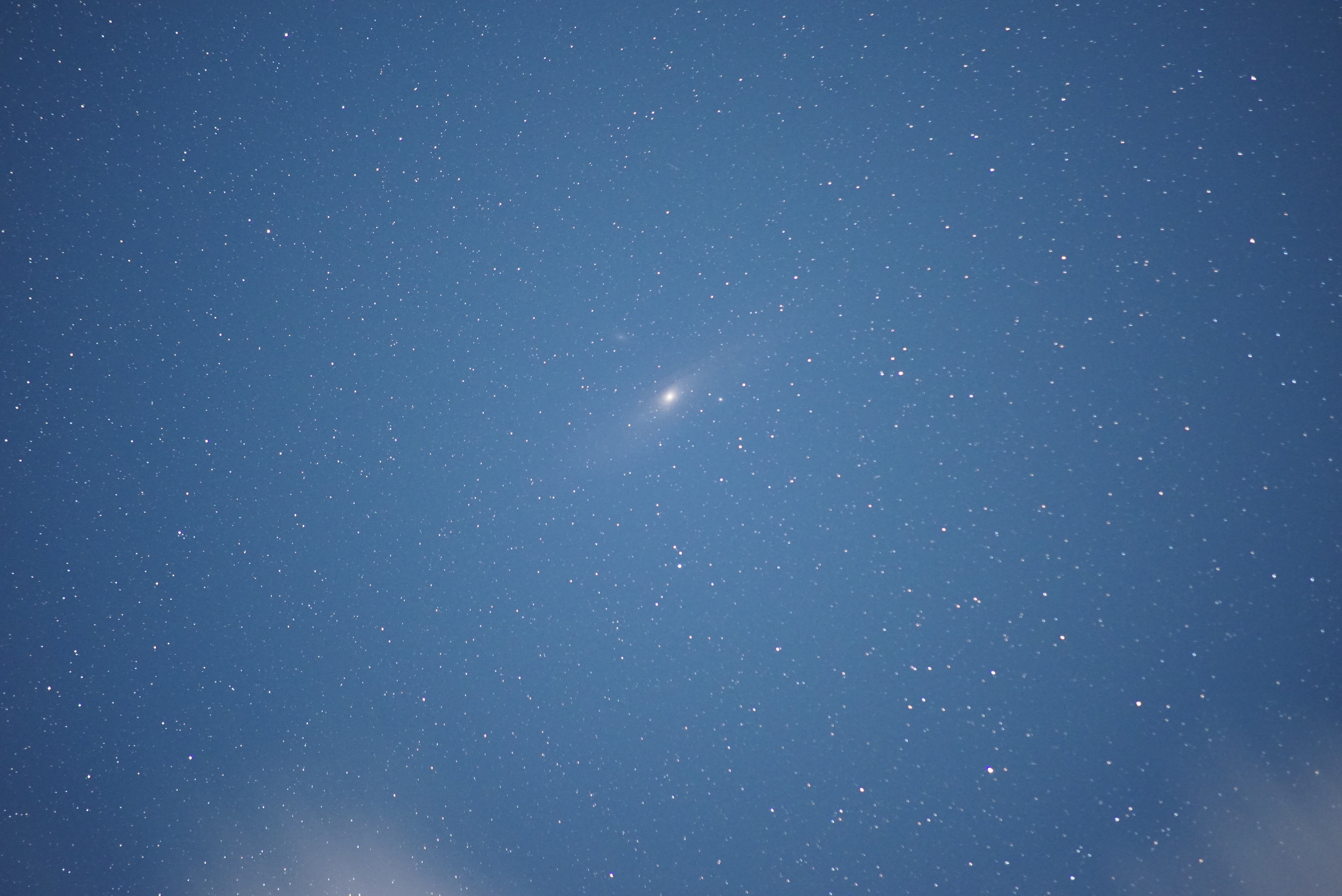 拍了一张M31 然后开始下雪！