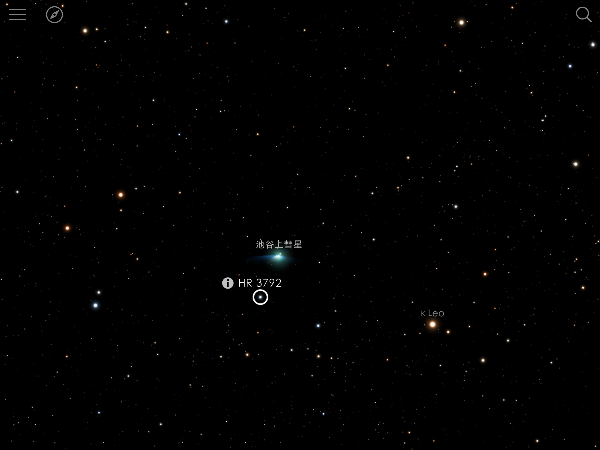 池谷上彗星也没找到呀 HR3792可见