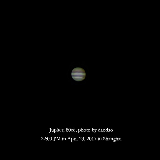 木星拍不出卫星，不过镜子里看的还是很明显的。目视只能看见3条纹，这图中右下角怀疑是大红斑哪 ...