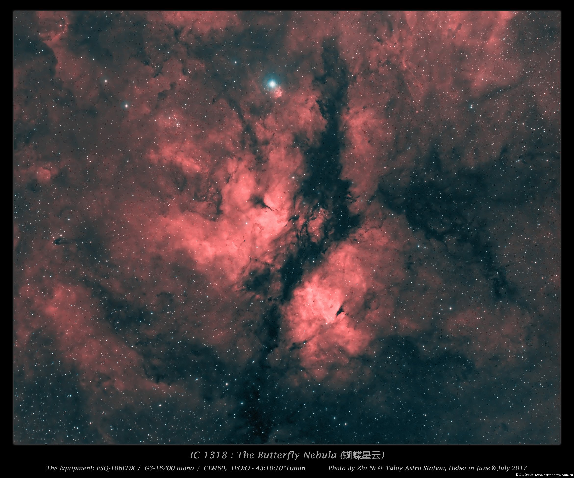 2017年6/7/9月 深空菜花蝶:ic 1318 蝴蝶星云