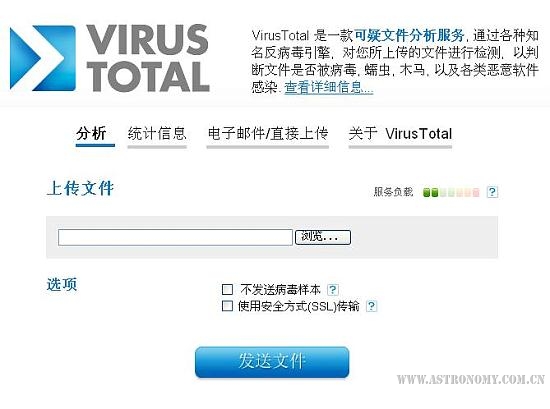 VirusTotal主页面