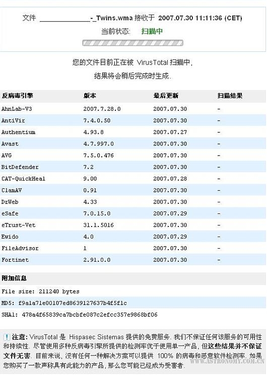 文件检测无毒时的情况