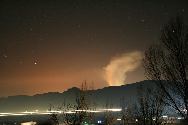 烽火台电厂火车星空