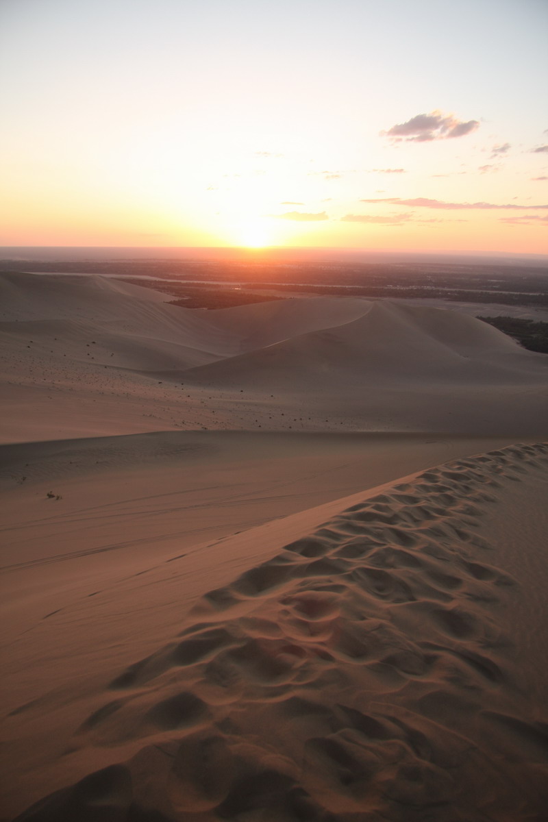 沙漠中的日落