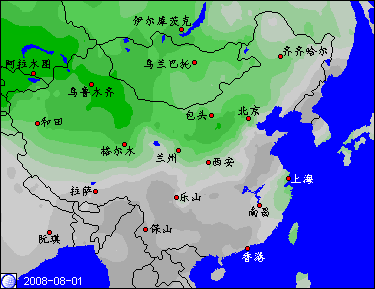 预报 相对日照时数 (%) 8月1日.gif