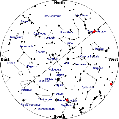 今晚ISS过境天津的经天图
