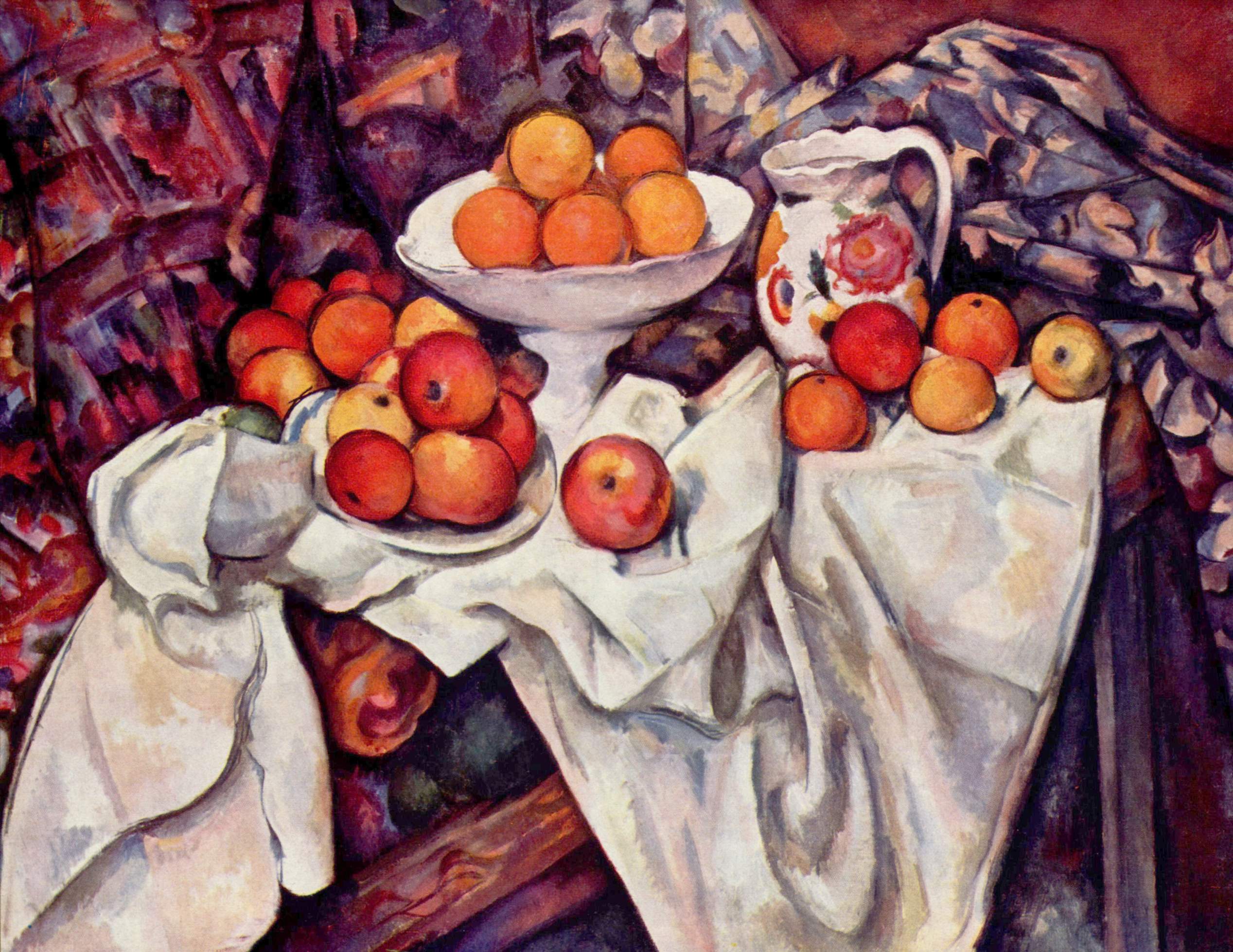 Still Life with Apples and Oranges, Paul Cézanne 1895-1900  big wikipedia.jpg