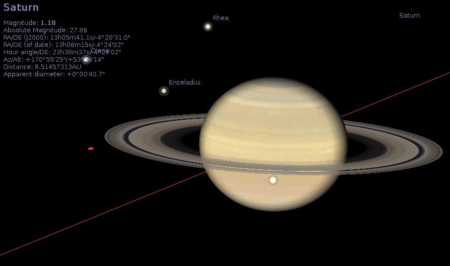 1月9日五点三十分的土星