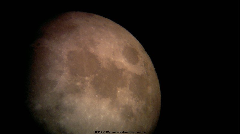 当晚满月，目镜后手机拍摄未处理