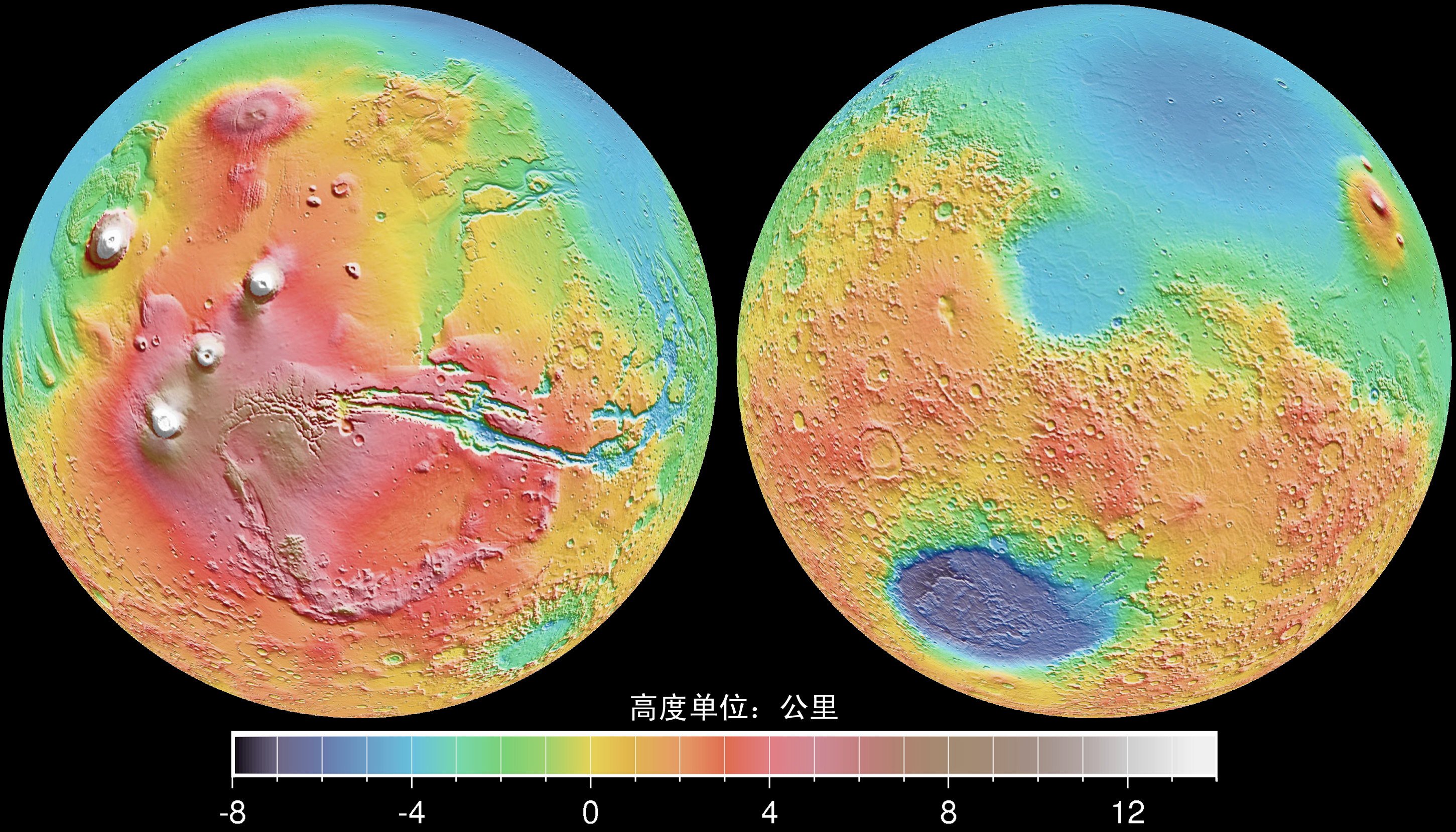 火星地形图